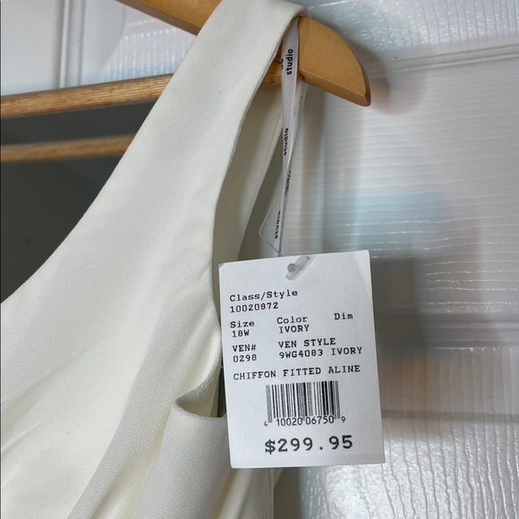 DB Studio Pleated Chiffon V Neck Tank A-line Wedding Dress Style #WG4083 - Picture 5 of 9